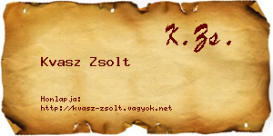 Kvasz Zsolt névjegykártya